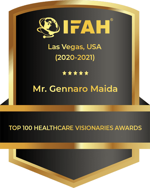 A gold and black award with the words " ifah las vegas, usa 2 0 2 0-2 0 2 1 " on it.