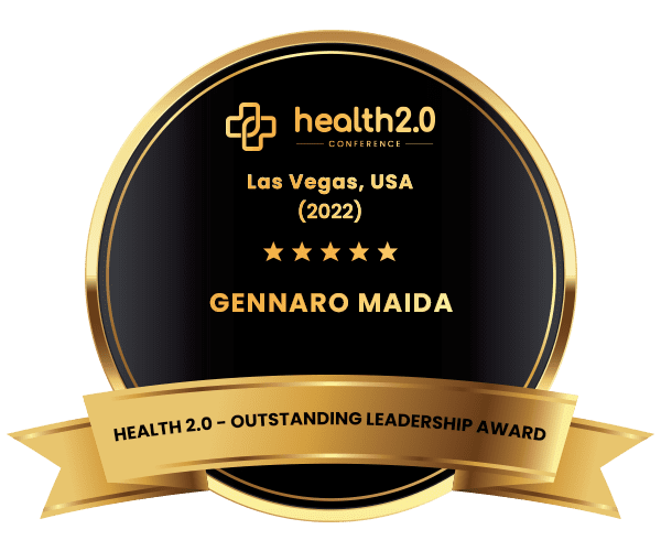 A gold medal with five stars and the words health 2. 0 conference las vegas, usa ( 2 0 2 1 )